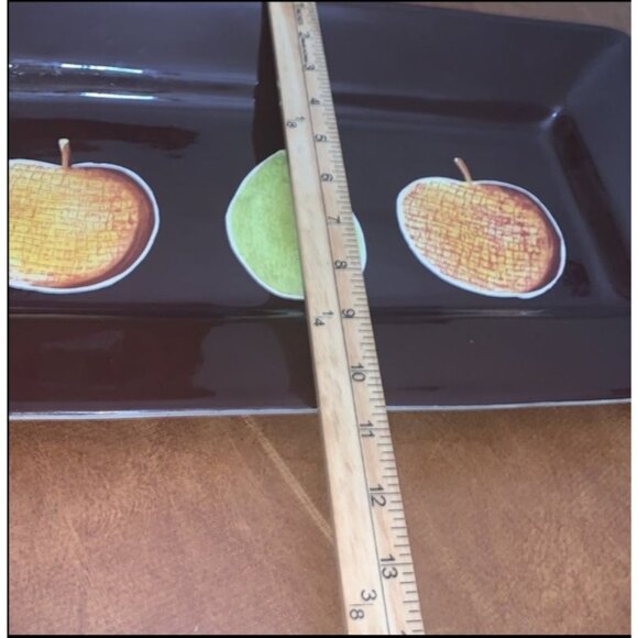 Rectangular Blue Tulip Harvest Platter By Laurie Gates - Picture 5 of 6